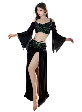 亮片演出服肚皮舞服小众设计