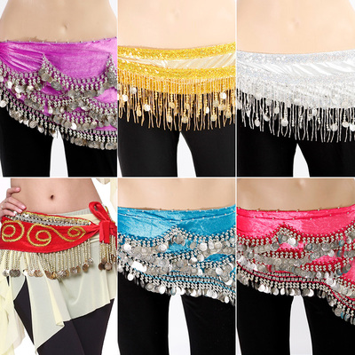 速发肚皮舞腰链币罗河银尼初带舞蹈腰链腰学者响加重腰封腰巾