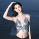 2024新款 肚皮舞上衣文胸吊带比基尼性感纯欲辣妹海边度假外穿胸衣