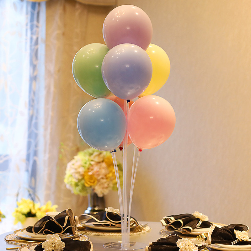 桌飘气球场景布置飘空立柱落地结婚地飘网红摆件桌面装饰