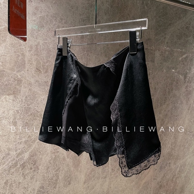 BW独立设计师高定系列｜多裁片超洋气蕾丝边拼接醋酸短裤半裙