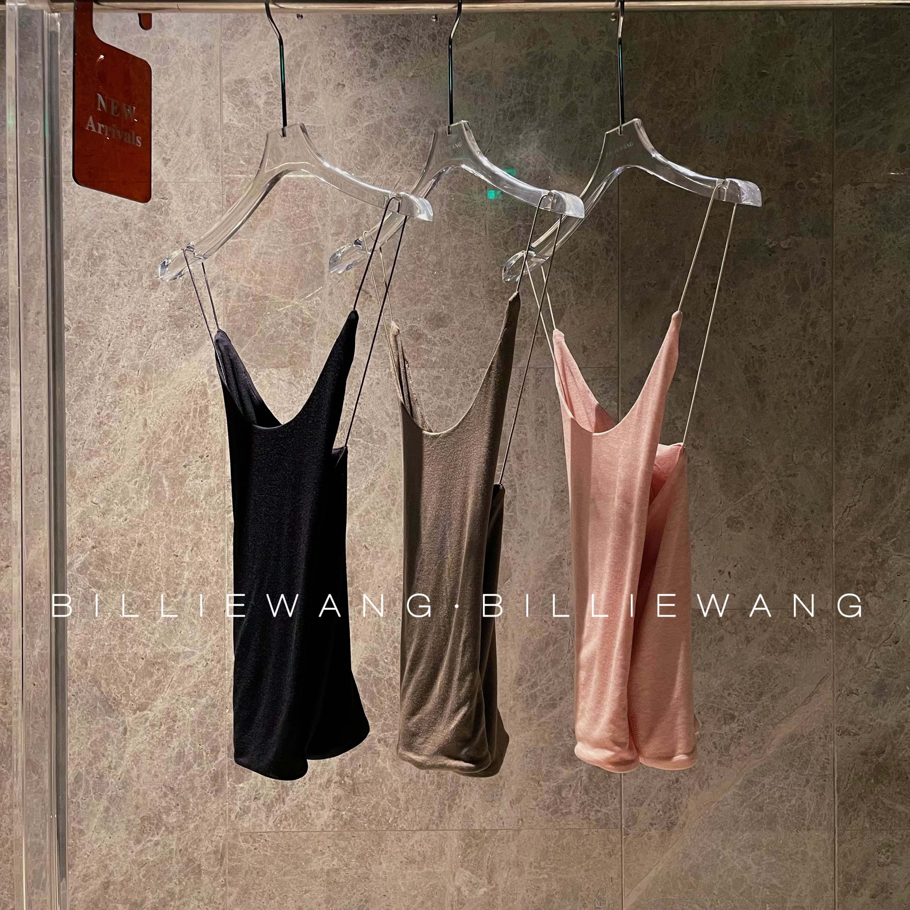 BW独立设计师时髦单品系列｜后背交叉天丝羊毛细肩带吊带背心