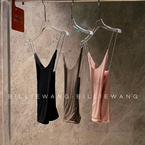 BW独立设计师时髦单品系列｜后背交叉天丝羊毛细肩带吊带背心