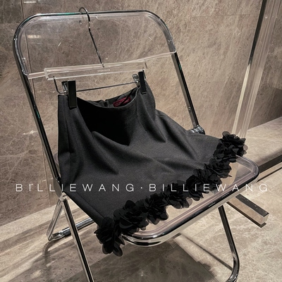 BW独立设计师高定系列｜巨美立体花朵羊毛拼色西装半身裙