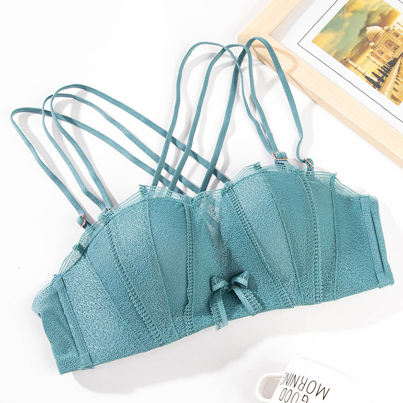 美背内衣新款2021爆款加厚文胸外贸后面绑带多穿法日系无钢圈冬季