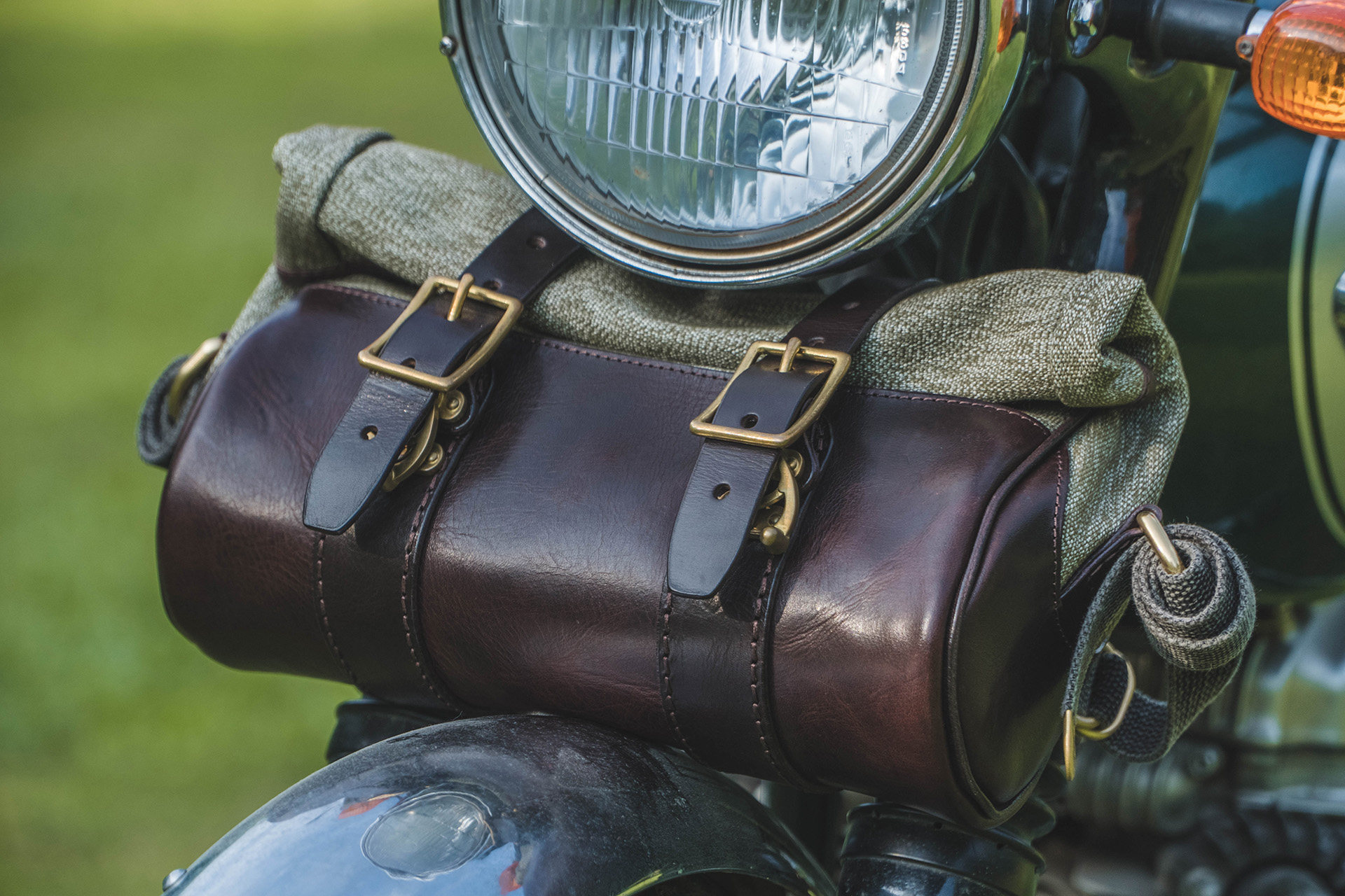 FOGY 胡椒盐车头包摩托车挂包侧包骑士包真皮边包边箱