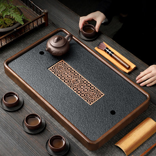 中式实木茶盘 排水蓄水双用茶托盘 家用简约茶盘百搭茶台收纳