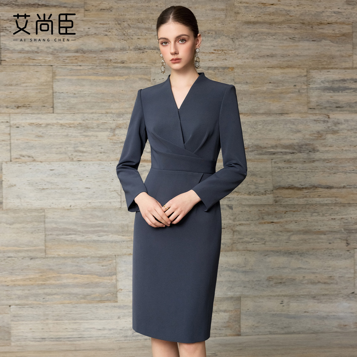 艾尚臣职业连衣裙女美容师工作服