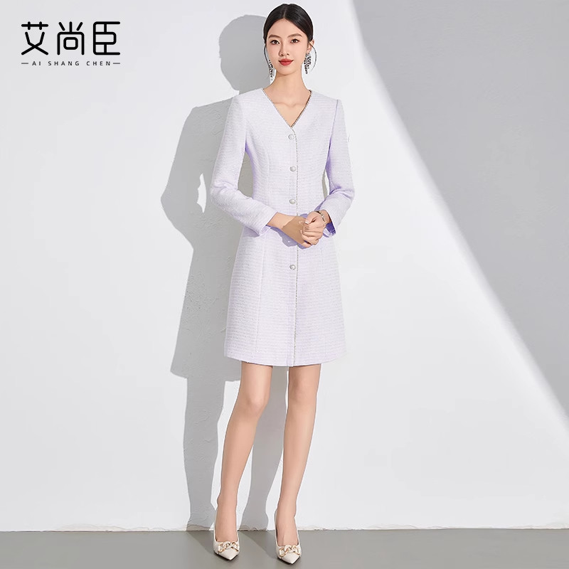 艾尚臣职业装连衣裙女春季西装裙