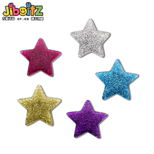 洞洞鞋配饰适配crocs配饰鞋花装饰扣配件闪亮星星DIY鞋扣饰品鞋花