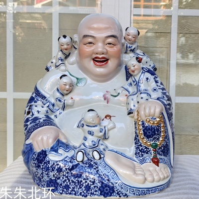人物雕塑工艺品装饰摆件五子笑佛