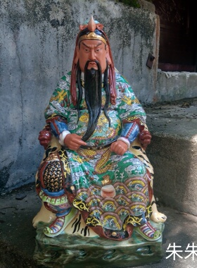 手工40CM关公关帝圣君瓷像神像