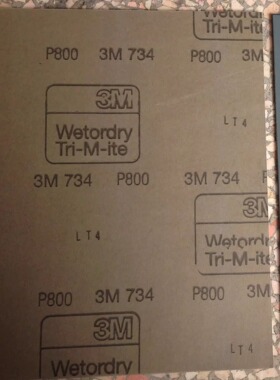 3M 734砂纸 P800油漆抛光 家具打磨 800目耐水砂纸wetordry水砂