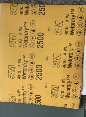 3M2500水砂纸401Q 2500#  wetordry水砂纸，P2500研磨漆面砂纸