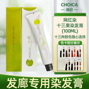 浩鑫十三果染膏发廊理发店专用潮色13果染发膏遮白发水果香