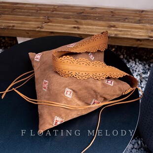 浮月笙原创·小众韩国麂皮绒国风刺绣托特包宽肩带大容量波西米亚