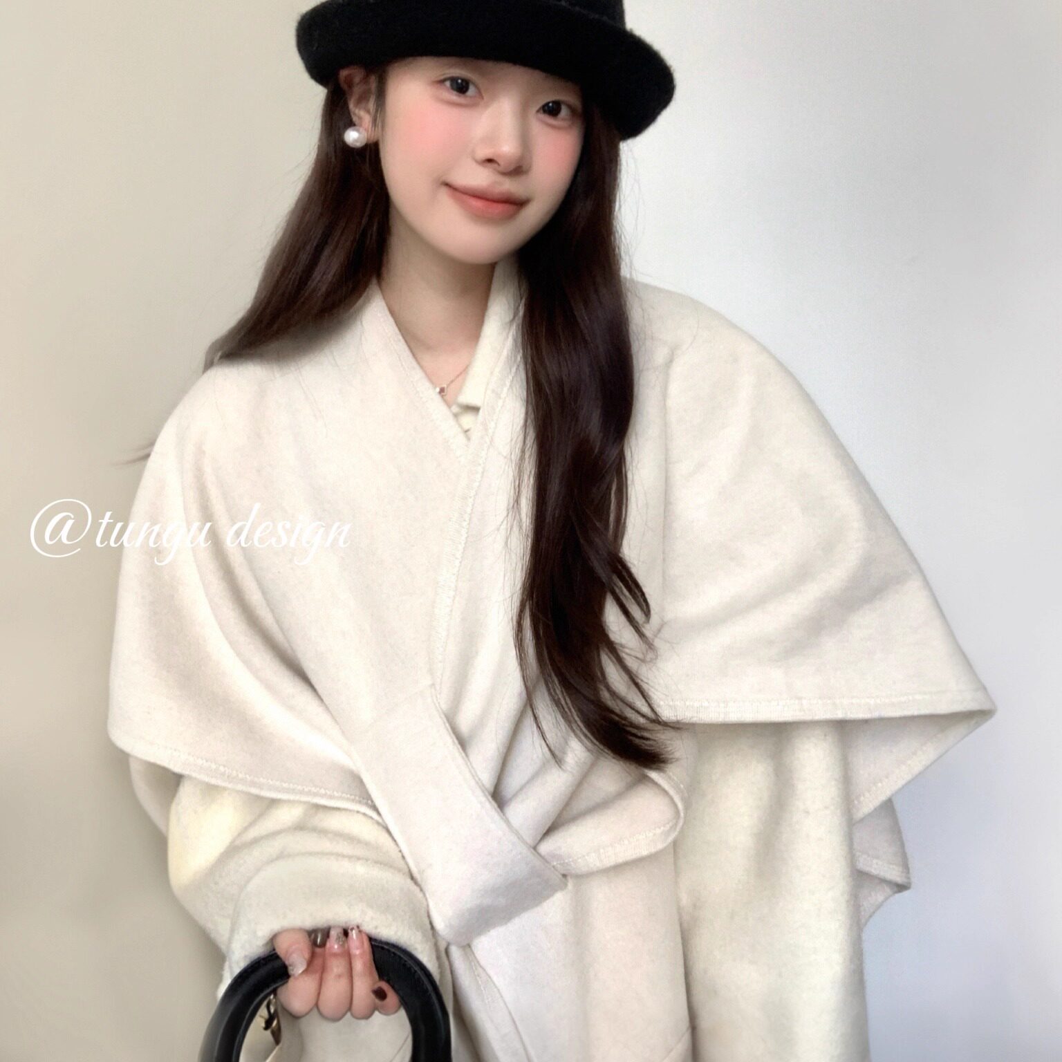 星月豚骨“留洋大小姐”米色高级感斗篷千金感含羊毛毛呢披肩围巾,服饰配件/皮带/帽子/围巾,围巾/丝巾/披肩,淘宝优惠券,粉丝福利购,淘宝优惠卷