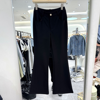 变色鸟2627微喇修身显瘦休闲裤