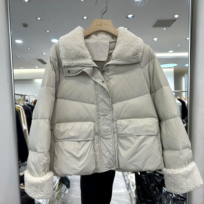 印象秋水905羊羔毛翻领羽绒服