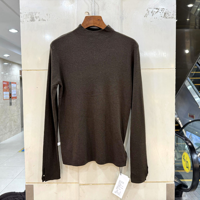 189-2558订扣袖羊毛针织衫打底衫