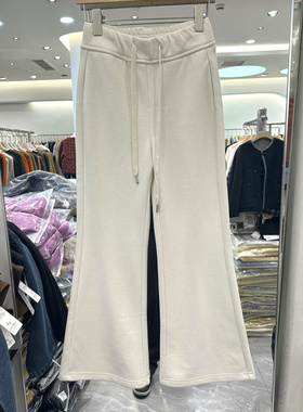 变色鸟5959 时尚抽绳松紧腰加绒加厚醋酸羊毛微喇叭裤鱼尾裤冬装