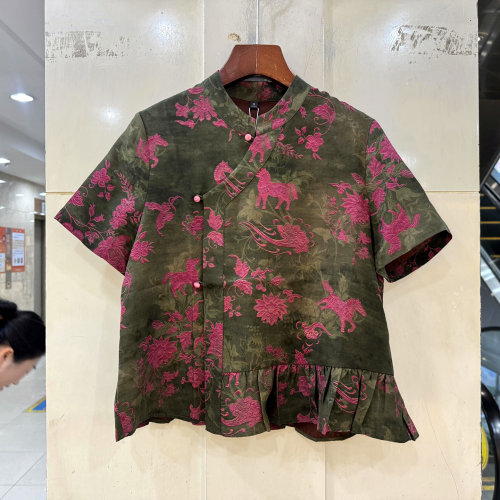 69171桑蚕丝香云纱衬衫
