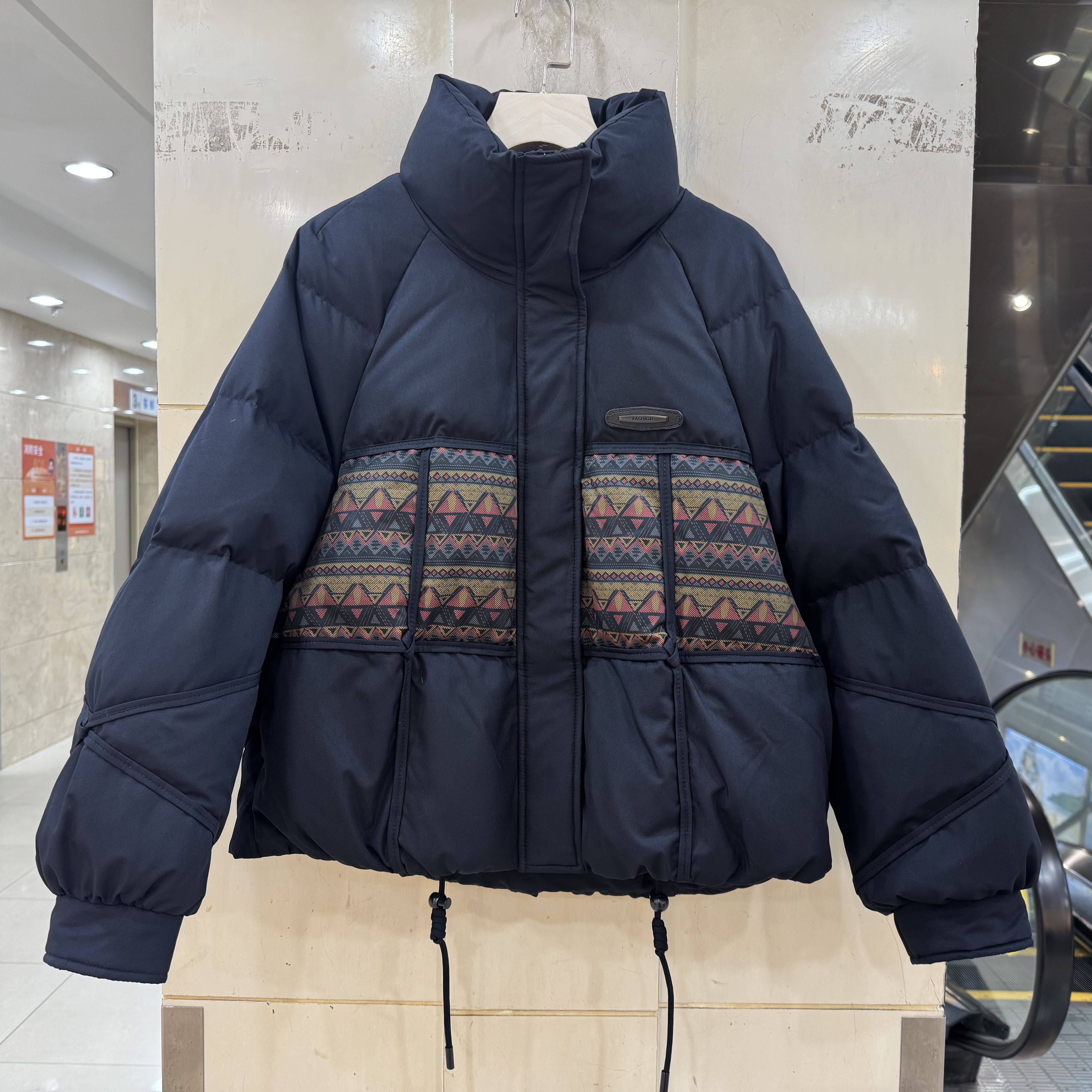 芸芳媛25Y3061花色拼接羽绒服