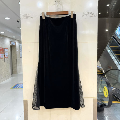 歌姿俪尔26Q-Q3729丝绒半身裙
