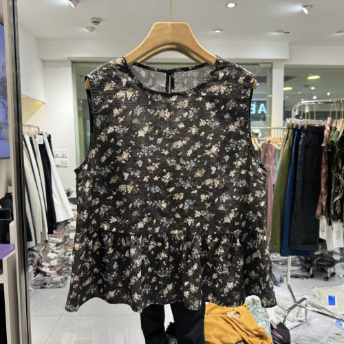 62SC3530小碎花马甲衬衣