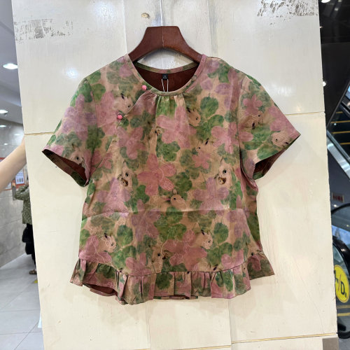 69182桑蚕丝香云纱衬衣