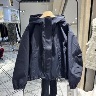 冲锋衣外套春装 轩轩魅丽依族27 休闲宽松连帽阔版 灯笼泡泡袖 859