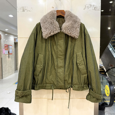 DHZ010羊羔毛翻领鹅绒羽绒服