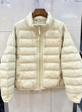 2N8518 时尚门禁拼针织双拉链立领休闲减龄短装鸭绒羽绒服外套冬