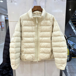 鸭绒羽绒服外套冬 门禁拼针织双拉链立领休闲减龄短装 2N8518 时尚