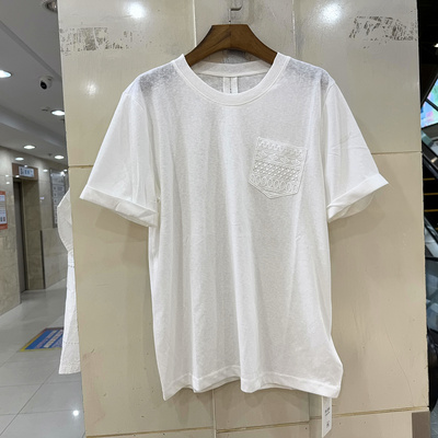 33-8100蕾丝刺绣口袋休闲T恤