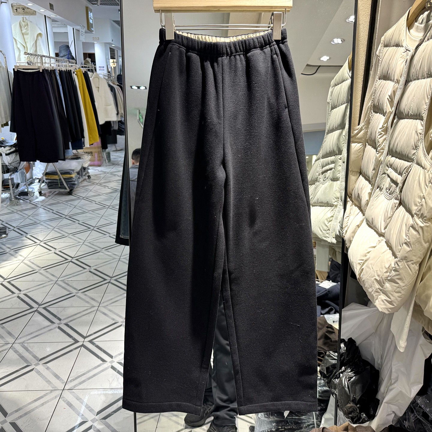 K25815-1加绒桑蚕丝山羊绒女裤