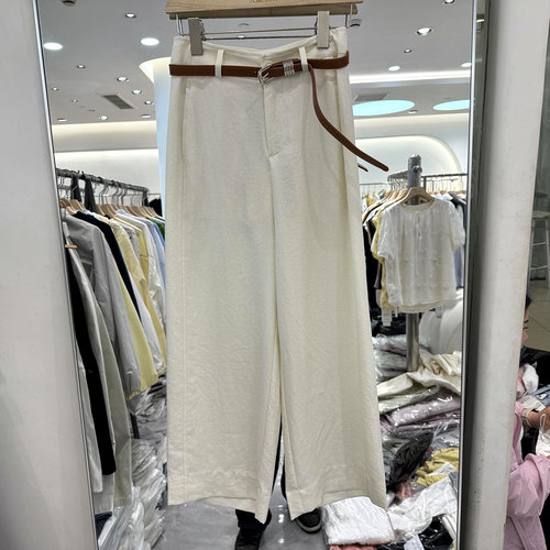 变色鸟2633亚麻阔腿休闲裤