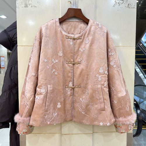 63130葫芦刺绣花国风棉衣