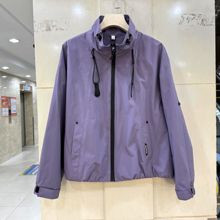 短冲锋外套春装 艾尔菲洋26A 标抽绳立领休闲薄款 高级感袖 女 A8032