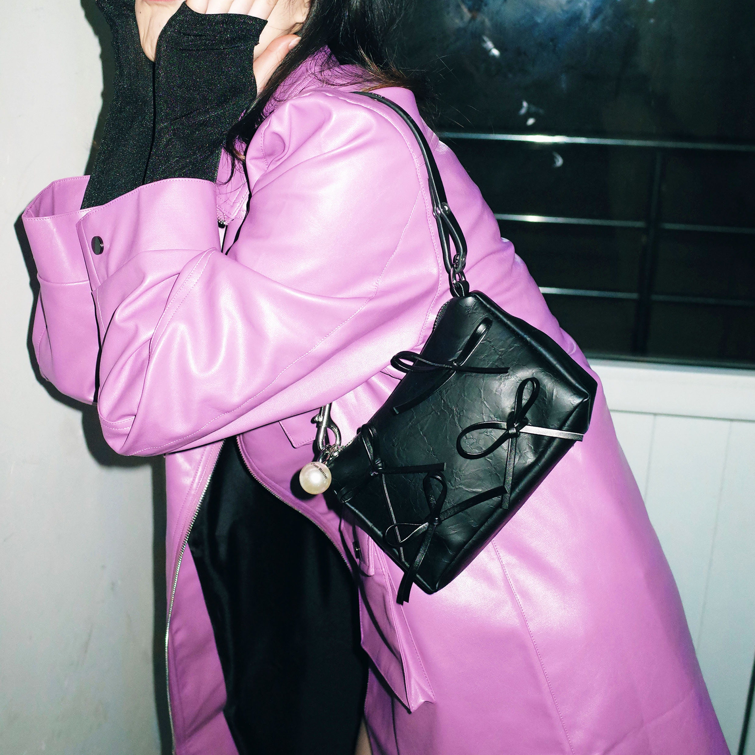 原创设计风蝴蝶结百搭单肩包