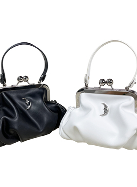 Chaos Monster小众原创包 黑色夹子包手拎南瓜包学院可调节斜挎包