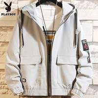 Playboy tooling jacket jacket nam 2019 xuân mới phiên bản Hàn Quốc của áo sơ mi có xu hướng áo thể thao nam - Mùa xuân áo sơ mi trắng nữ hàng hiệu