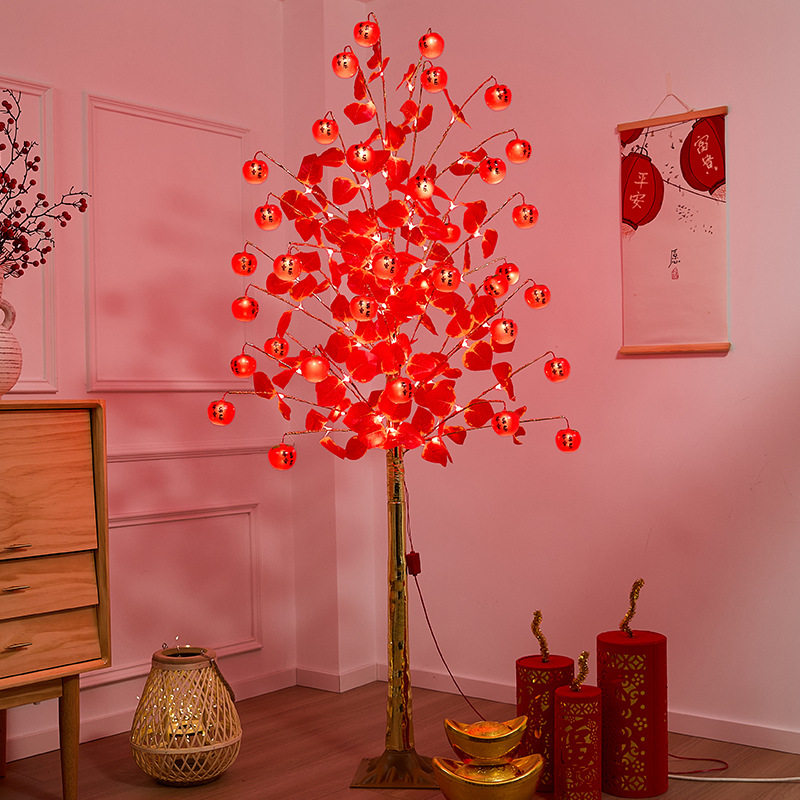 2026新年春节发光树灯led客厅氛围家用过年商场酒店装饰果树灯,家居饰品,落地摆件,淘宝优惠券,粉丝福利购,淘宝优惠卷