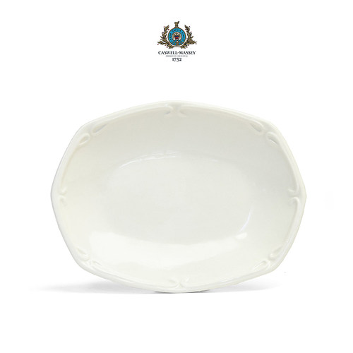 Caswell手工雕花陶瓷托盘香皂碟