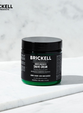 Brickell-Shave Cream 天然成分无泡沫光滑紧密男士剃须膏147ml