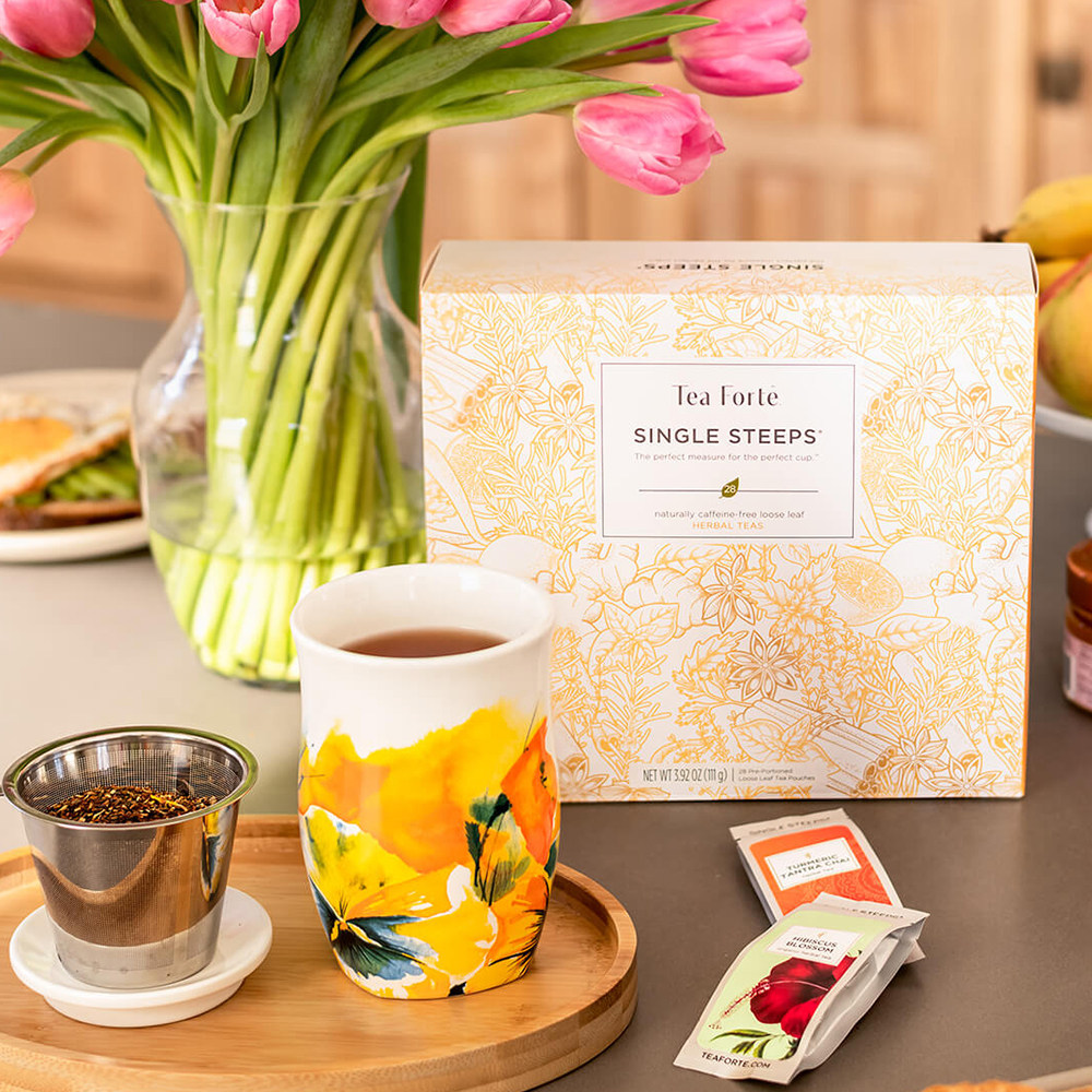 Tea Forte-Herbal覆盆子樱桃猕猴桃花草茶茶袋泡茶叶礼盒 28袋