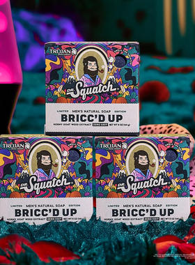 Dr. Squatch-Bricc'd Up柔肤蚕丝肽和少许淫羊藿提取物滋养身体皂