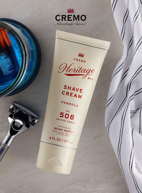Cremo-克雷莫 传承系列NO.508香料琥珀顺滑男士浓缩剃须膏177ml