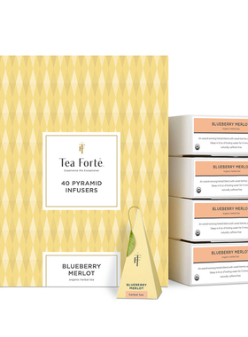 Tea Forte-Blueberry Merlot茶叶锦标赛蓝莓梅洛金字塔茶包礼盒