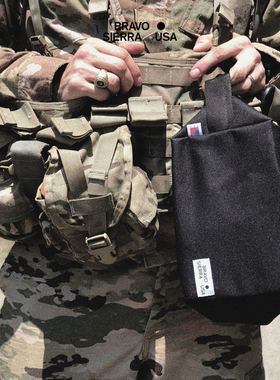 Bravo Sierra-黑色防水尼龙男士剃须沐浴用品收纳旅行便携洗漱包